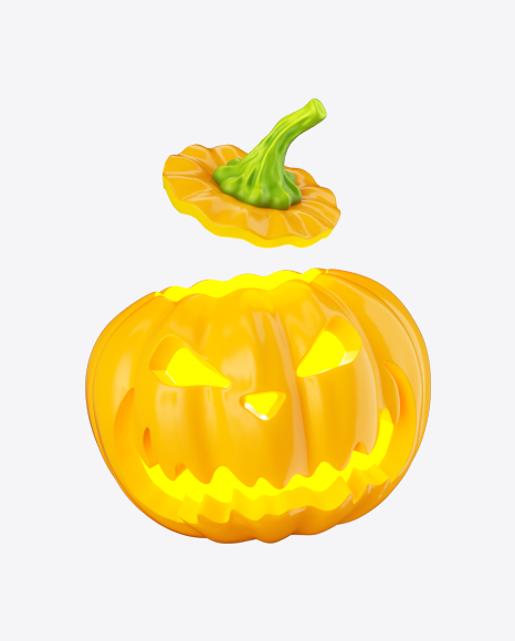 Glowing Pumpkin head PNG