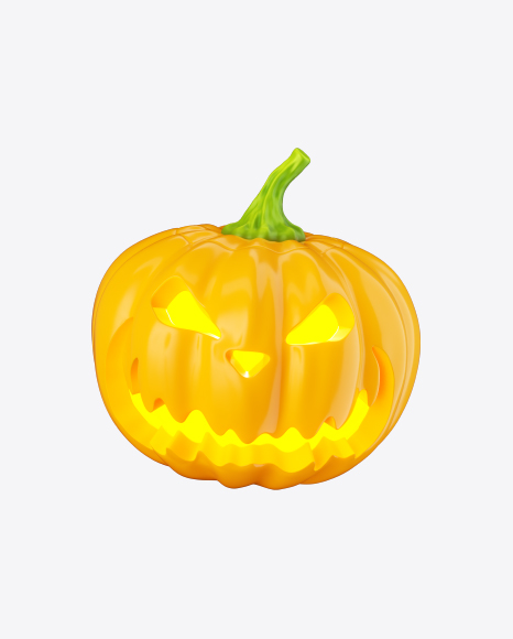 Glowing Pumpkin Head PNG