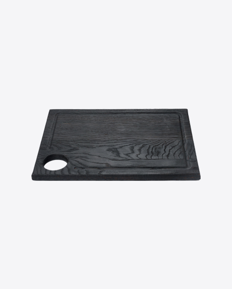 Black Wooden Cutting Board PNG