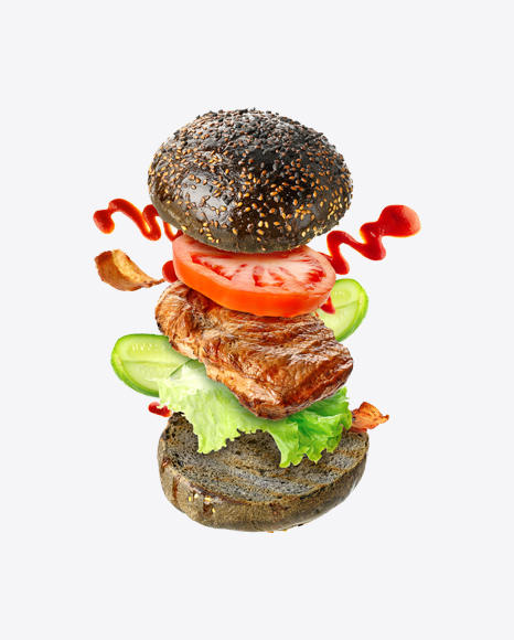 Meat Burger Set PNG