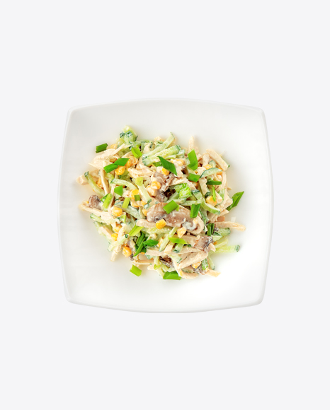 Salad w/ Mushrooms, Cucumber & Corn