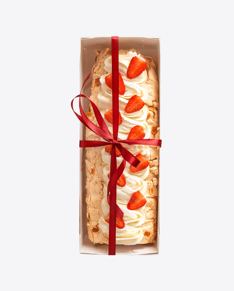 Strawberry Pavlova Roll in Gift Box