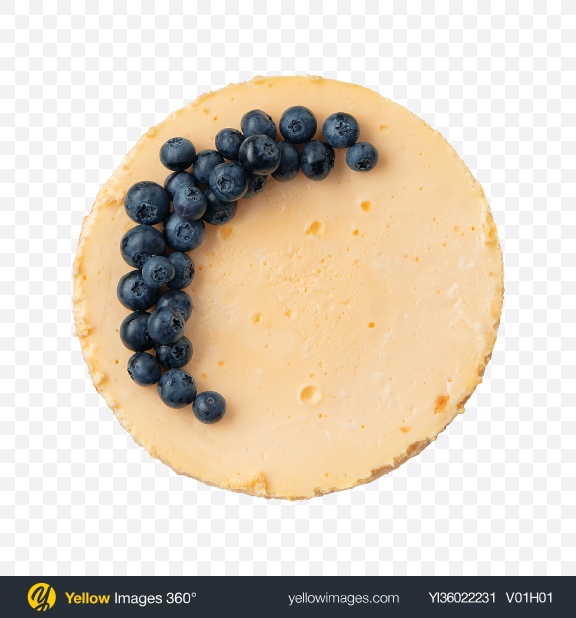 Download Cheesecake w/ Blueberries Transparent PNG on YELLOW Images