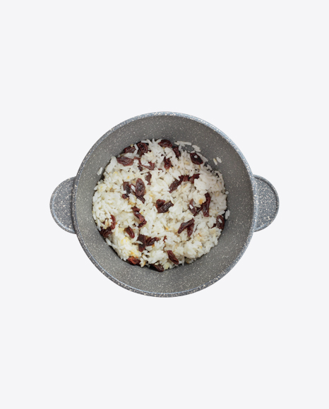 Rice w/ Raisins on Pot