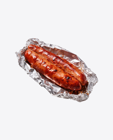 Baked Sausages on Foil Paper