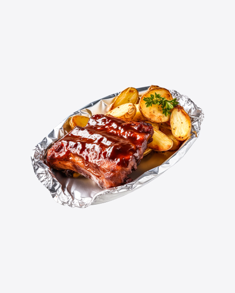 Barbecue Ribs with Baked Potato