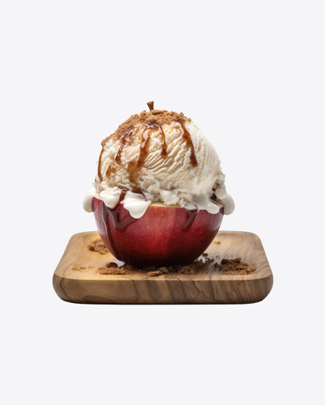 Ice Cream in Apple Cup