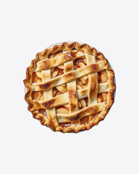 Download Apple Jam Tart on Plate Transparent PNG on YELLOW Images