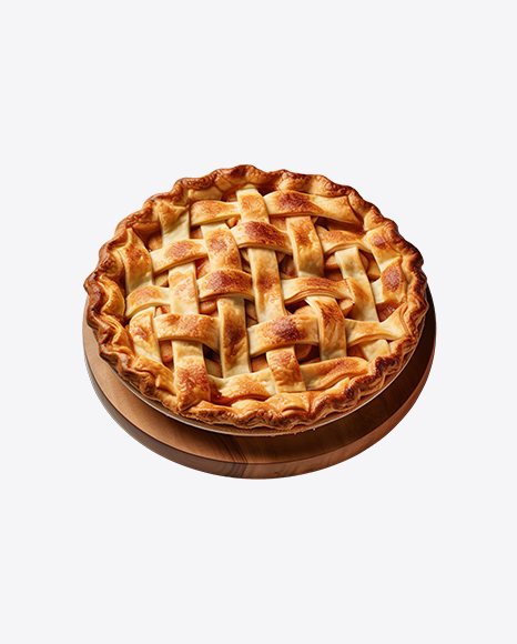 Apple Jam Tart on Wooden Board