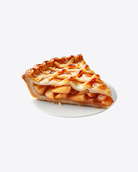 Slice of Apple Jam Tart on Plate