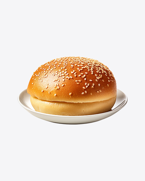 Burger Bun on Plate