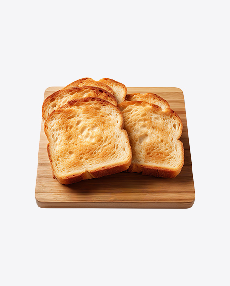 Bread Slices on Wooden Board