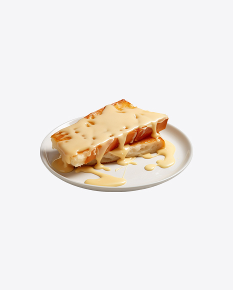 Bread Slice with Melted Cheese