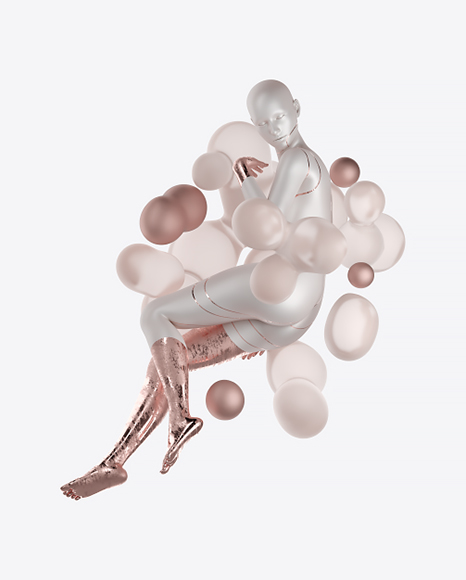 Abstract Set with Female Body PNG