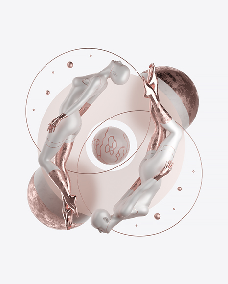 Abstract Set with Female Body PNG