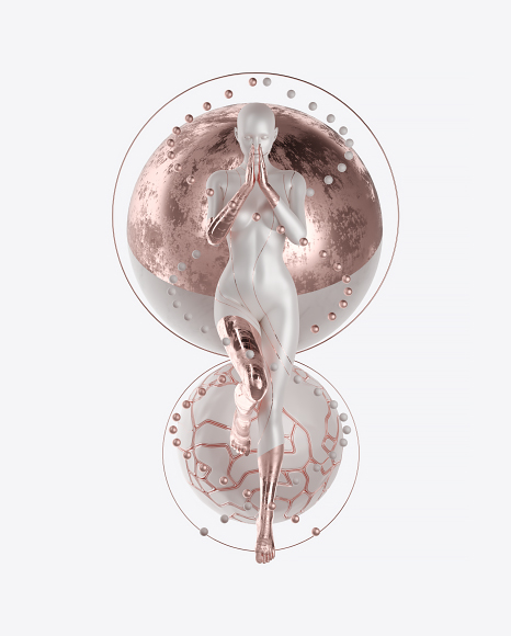 Abstract Set with Female Body PNG