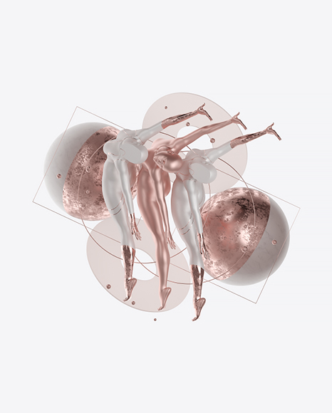 Abstract Set with Female Body PNG