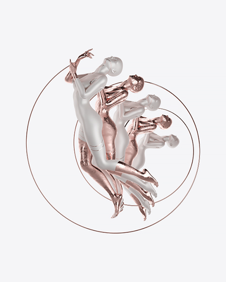 Abstract Set with Female Body PNG