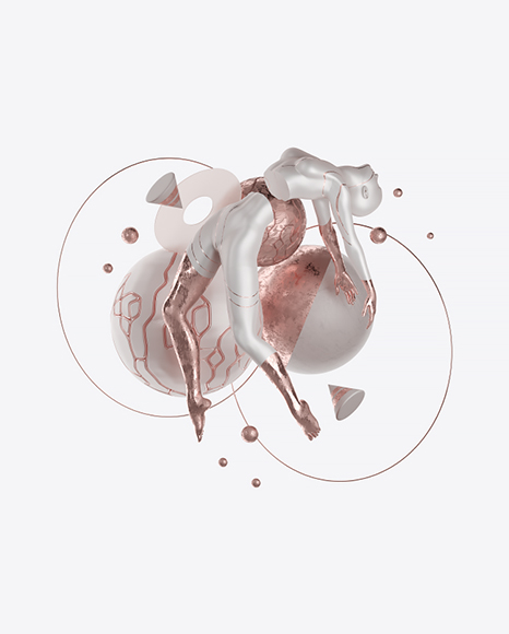 Abstract Set with Female Body PNG