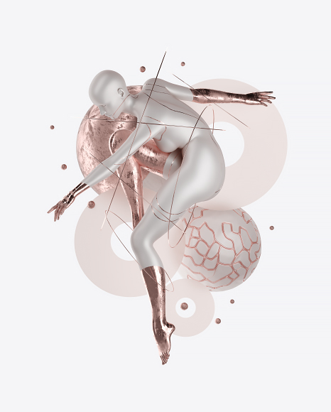Abstract Set with Female Body PNG