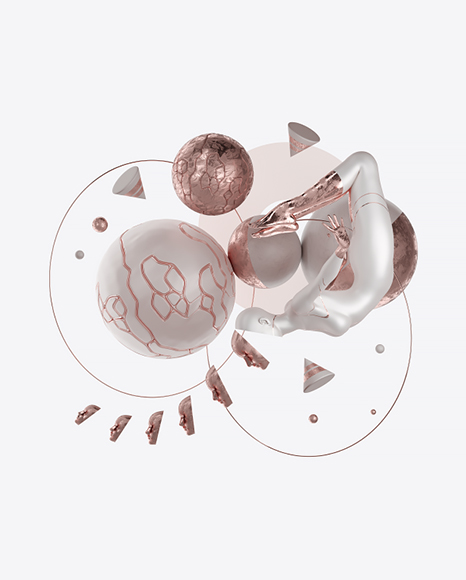 Abstract Set with Female Body PNG