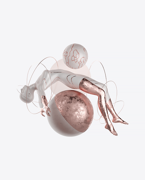 Abstract Set with Female Body PNG