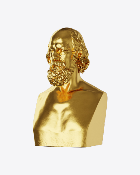 Golden Bust of Tennyson PNG