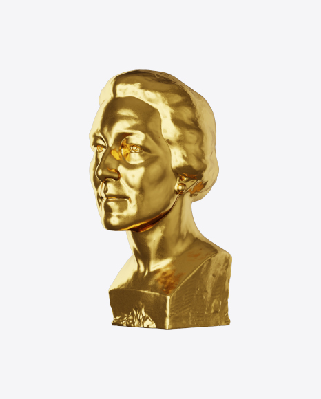 Golden Bust of Woman PNG