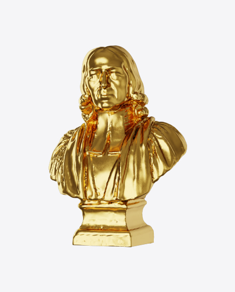 Golden Bust of John Wesley PNG