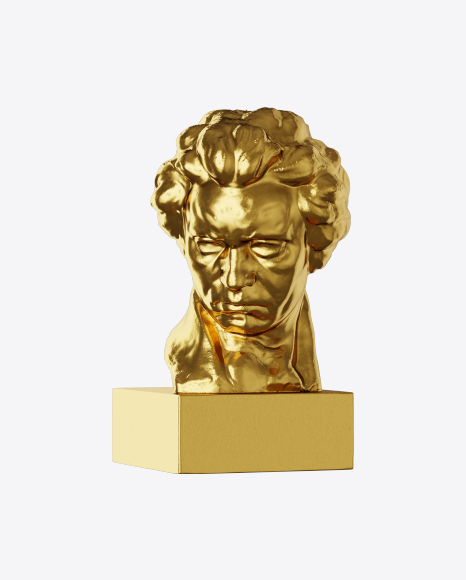 Golden Bust of Beethoven PNG