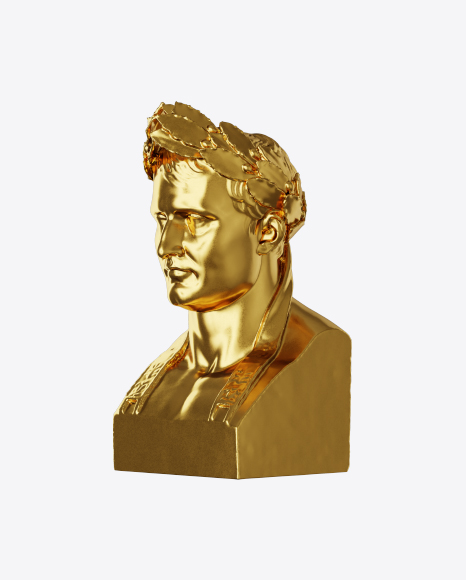 Golden Bust of Napoleon PNG