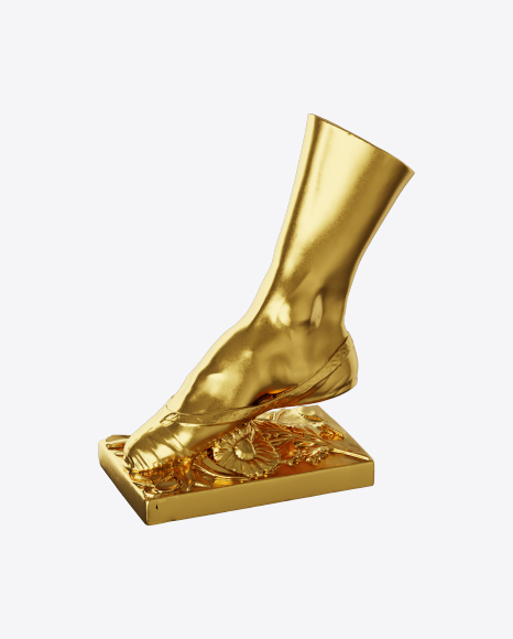 Golden Feet Sculpture PNG
