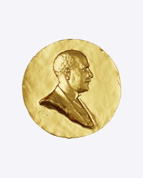 Golden Bas-Relief Portrait PNG