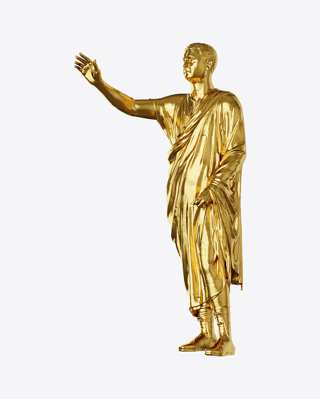 Golden Orator Sculpture PNG
