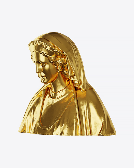 Golden Bust of Queen Margaret PNG