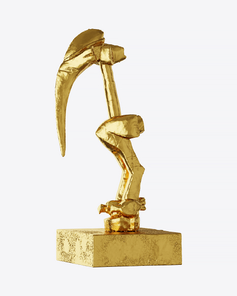 Golden Bird Sculpture PNG