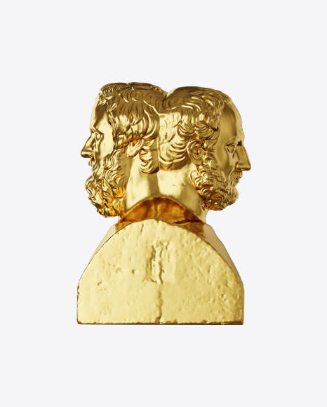 Golden Double Herm of Herodotus and Thucydides PNG