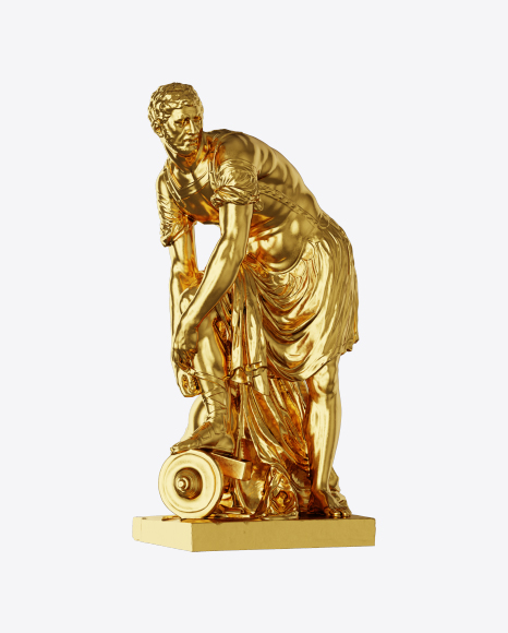 Golden Sculpture of Cincinnatus PNG