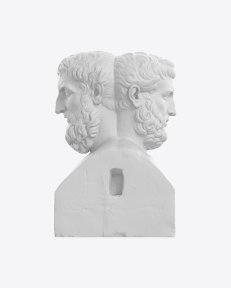 Double Herm of Epicurus and Metrodorus PNG