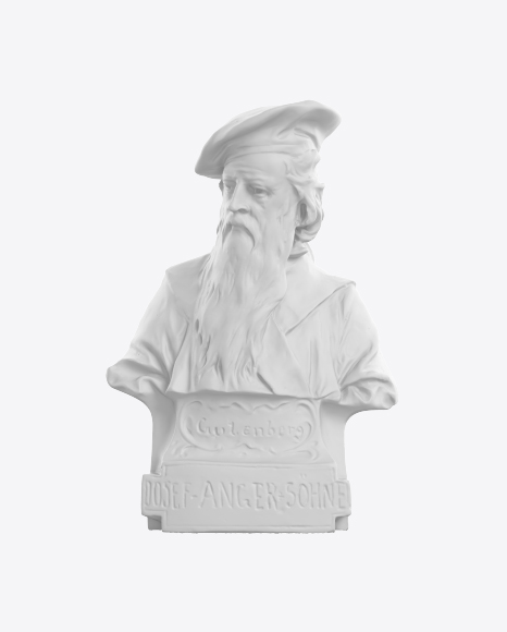 Bust of Gutenberg PNG