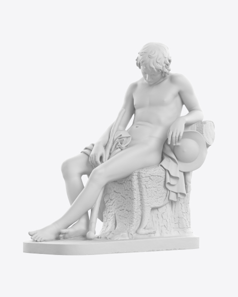Sleeping Shepherd Boy Sculpture PNG