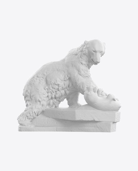 Bear and Seal Sculpture PNG