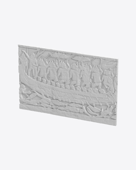 Bas-Relief of Naval Battle PNG