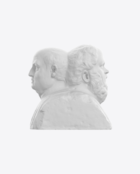 Double Herm of Socrates and Seneca PNG