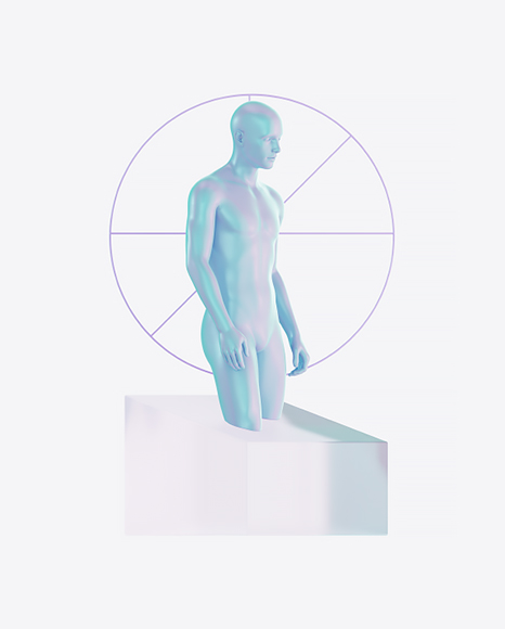 Abstract Set with Man Body PNG