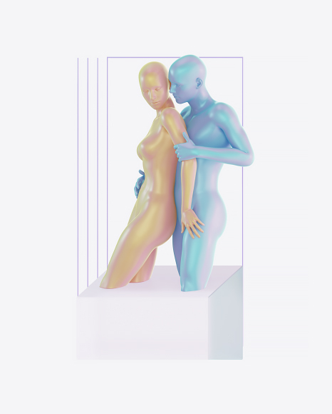 Abstract Set with Man and Women Body PNG