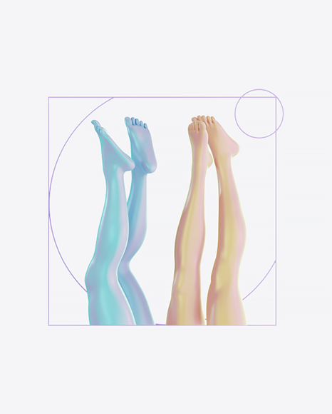 Abstract Set with Body Parts PNG