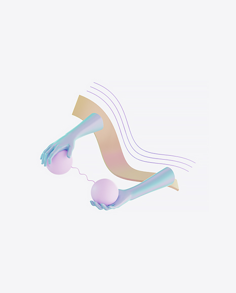 Abstract Set with Body Parts PNG