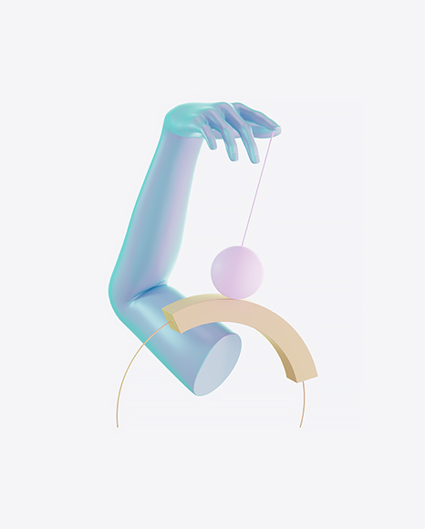 Abstract Set with Body Parts PNG