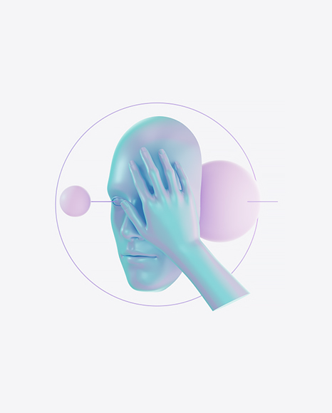 Abstract Set with Body Parts PNG